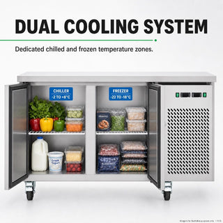 Thermaster Dual-Temperature GN Counter Refrigerator - GN2100DT