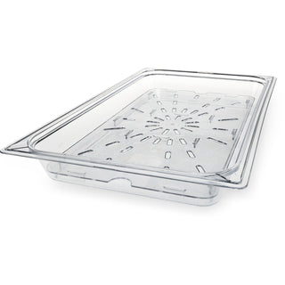 Carlisle StorPlus Clear Polycarbonate 1/1 Drain Shelf 251mm x 451mm x 15mm - 1021507