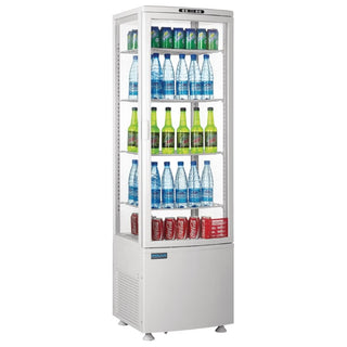 C-Series Curved Door Display Fridge White 235Ltr- Polar CB509-A