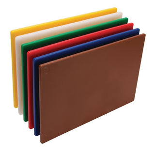 Hygiplas Low Density Pack of 6 Chopping Boards 450x300x10mm - W356