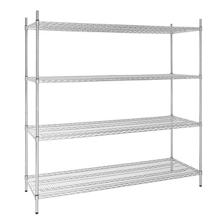 Vogue 4 Tier Wire Shelving Kit 1830x610mm - U259