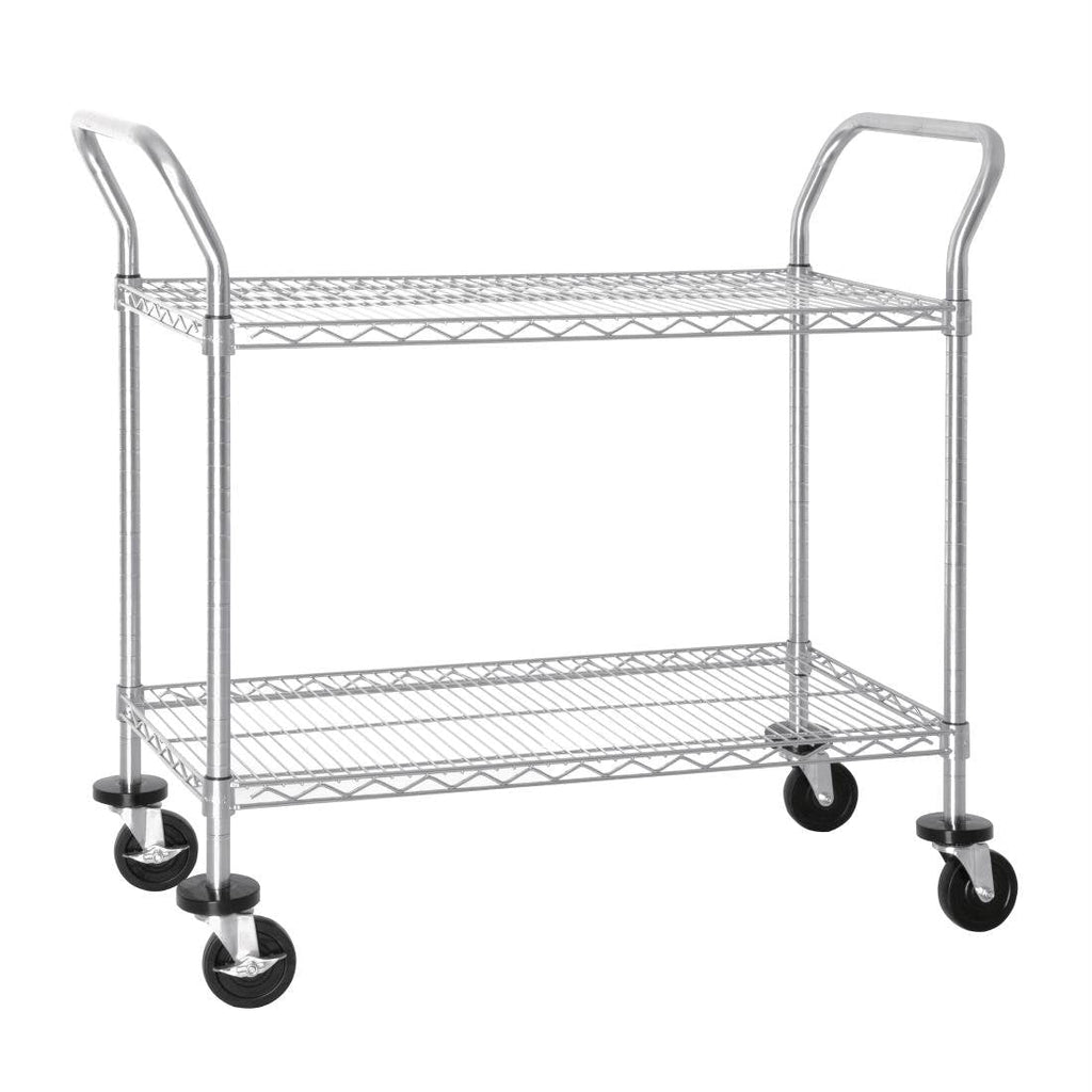 Chrome 2 Tier Wire Trolley- Vogue CC430