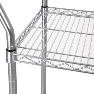 Chrome 2 Tier Wire Trolley- Vogue CC430