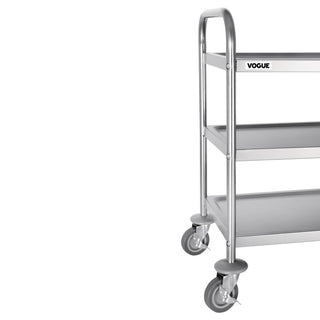 Stainless Steel 3 Tier Clearing Trolley Small- Vogue F993