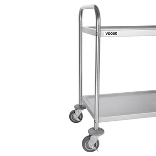 Stainless Steel 2 Tier Clearing Trolley Small- Vogue F996