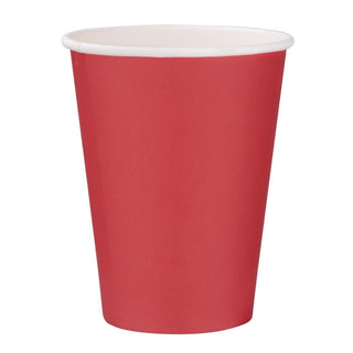 Fiesta Recyclable Takeaway Coffee Cups Single Wall Red 340ml (Pack of 50) - GP407