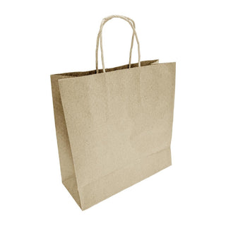 Fiesta Recyclable Twist Handle Brown Paper Bags Small (250 Pack) - HY760