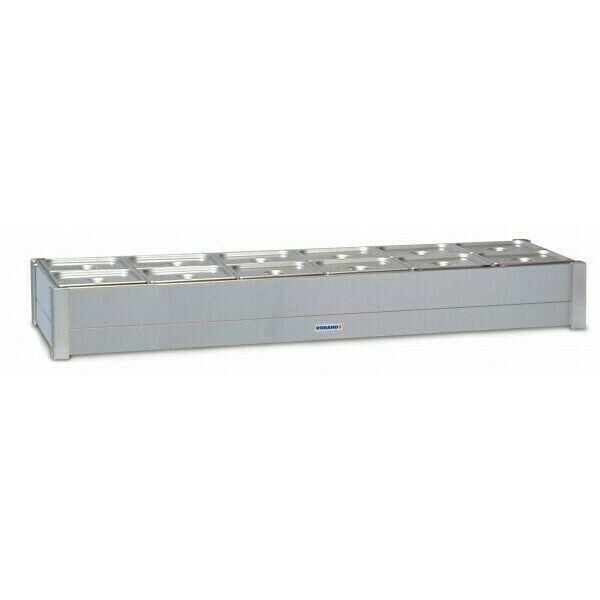 Hot Bain Marie 12 x 1/2 size pans, double row- Roband RB-BM26A