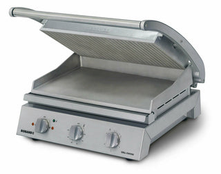 Grill Station 8 slice, ribbed top plate- Roband RB-GSA810R