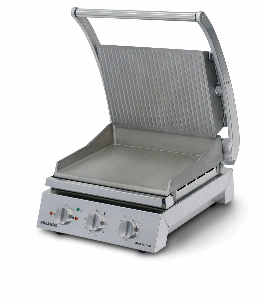 Grill Station 6 slice, ribbed top plate- Roband RB-GSA610R