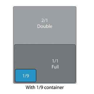 Polypropylene 1/9 Gastronorm Tray 100mm- Vogue GJ529