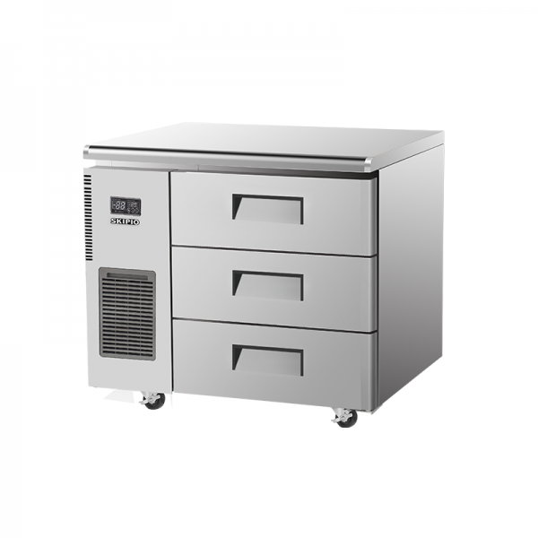 Skipio SUR9-3D-3 3wo Drawer Underbench Fridge - 900mm Wide