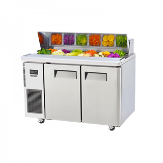 Skipio 432 Two Door Salad Prep Fridge with Hood Lid SHR12-2