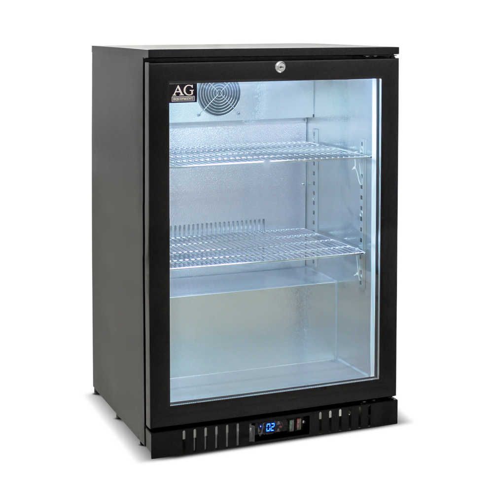 AG Single Door Bar Fridge - Black Body & Doors 1BBR-H- AG Equipment AG-1BBR-H