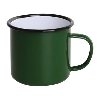Olympia Enamel Mugs Green 350ml (Pack of 6) - DC396