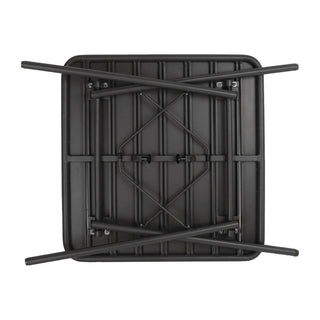 Square Slatted Steel Table Black 700mm- Bolero CS731