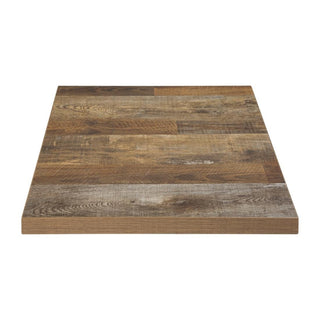 Bolero Pre-Drilled Square Table Top Urban Dark 600mm - DR821