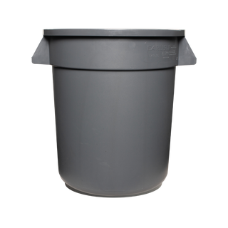 Carlisle Bronco Grey Round Bin; Capacity 37L Bottom dia 317mm x 432Hmm; Top dia 410mm; Top dia with handles 446mm - 34101023