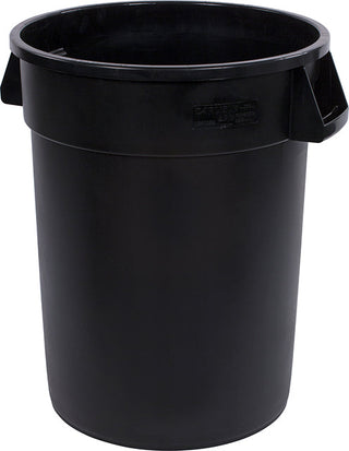Carlisle Bronco™ Black Round Waste Bin with Handles 121L Capacity. Bottom Dia 457mm x 705mm Top Dia 579mm - 34103203
