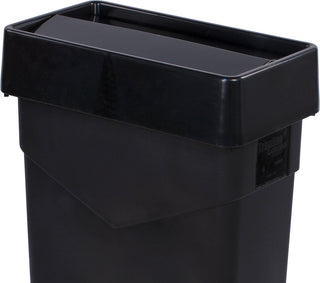 Carlisle Trimline™ Black Rectangular Swing Top Waste Container Lid 513mm x 294mm x 114mm - 34202403
