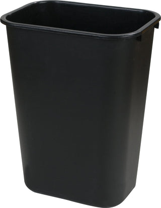 Carlisle Black Office Rectangle Wastebasket 39L Capacity with bag hook for liner 387mm x 286mm x 495mm - 34294103