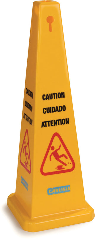 Carlisle Yellow Caution Cone 915mmH x 317mm Base width - 3694104