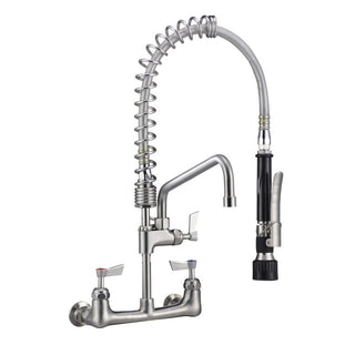 3Monkeez Compact Stainless Steel Exposed Wall Mounted Pre Rinse Unit With 12" Pot Filler T-3M53473-C