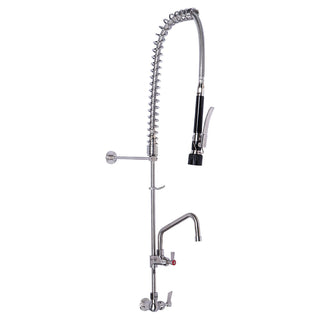 Stainless Steel Single Wall Mount Pre-Rinse with 6" Pot Filler- 3Monkeez T-3M53706