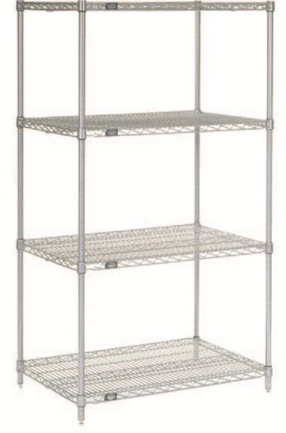 Atlas Shelving 4 Shelf Add-on Wire Shelving 1520mmW x 535mmD x 1880mmH (includes 4 shelves, 2 posts only & all hardware) - A21607EPL