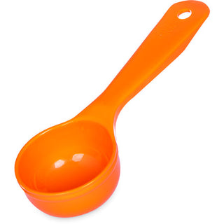 Carlisle Measure Miser Orange Measuring solid spoon with short handle 60mL Capacity - Pack of 12 - Pack Price - 492524