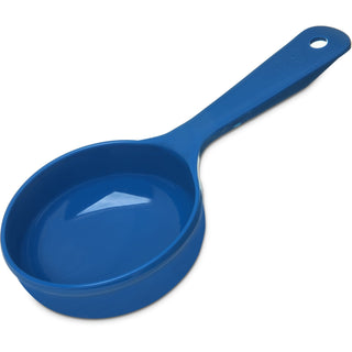 Carlisle Measure Miser Blue Measuring solid spoon with short handle 240mL Capacity - Pack of 12 - Pack Price - 493114