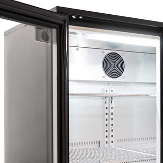 AG Twin Door Bar Fridge - Black Body & Doors 2BBR-H- AG Equipment AG-2BBR-H