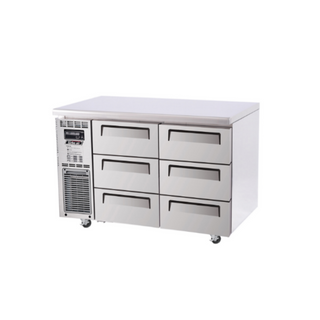 Turbo Air Undercounter 6 Drawer Fridge - 1200mm Width KUR12-3D-6-N