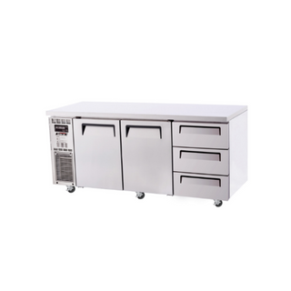 Turbo Air Undercounter 2 Door 3 Drawer Fridge