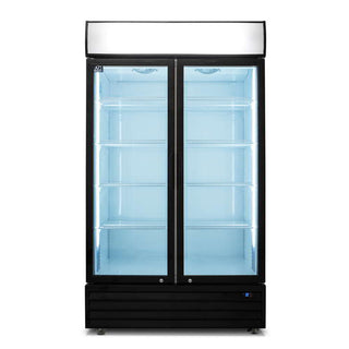 AG 1000L Double Door Upright Display Fridge - Glass Door- AG Equipment AG-CU1000TNG