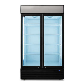 AG 1000L Double Door Upright Display Fridge - Glass Door- AG Equipment AG-CU1000TNG