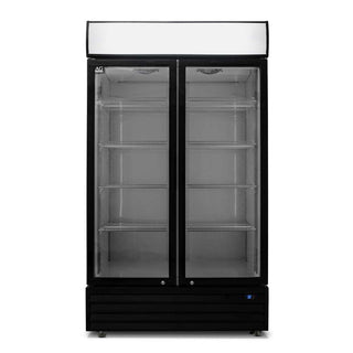 AG 1000L Double Door Upright Display Fridge - Glass Door- AG Equipment AG-CU1000TNG