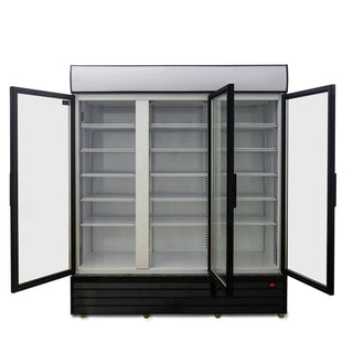 AG 1500L Triple Door Upright Display Fridge - Glass Door- AG Equipment AG-CU1500TNG