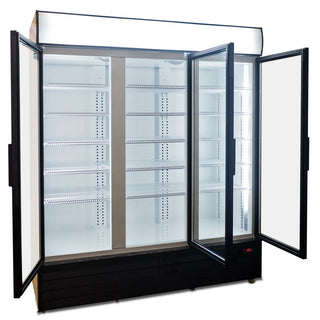 AG 1500L Triple Door Upright Display Fridge - Glass Door- AG Equipment AG-CU1500TNG