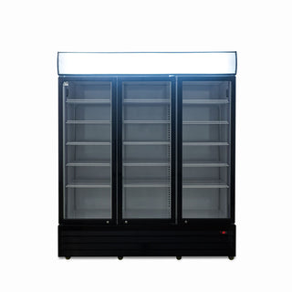 AG 1500L Triple Door Upright Display Fridge - Glass Door- AG Equipment AG-CU1500TNG