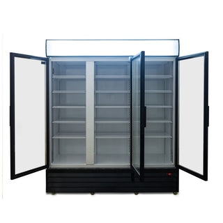 AG 1500L Triple Door Upright Display Fridge - Glass Door- AG Equipment AG-CU1500TNG