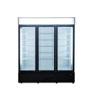 AG 1500L Triple Door Upright Display Fridge - Glass Door- AG Equipment AG-CU1500TNG