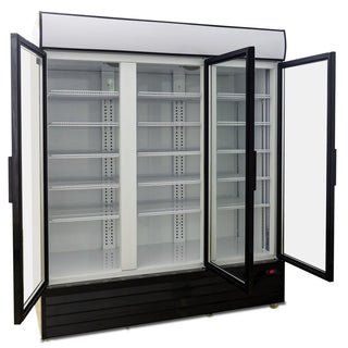 AG 1500L Triple Door Upright Display Fridge - Glass Door- AG Equipment AG-CU1500TNG