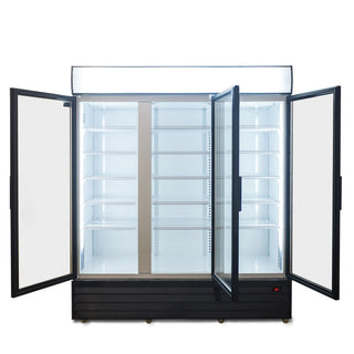 AG 1500L Triple Door Upright Display Fridge - Glass Door- AG Equipment AG-CU1500TNG