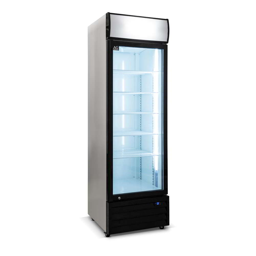 AG 420 Litre Single Door Upright Display Fridge - Glass Door- AG Equipment AG-CU420TNG