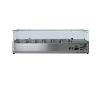 AG Pizza Showcase 1/3 x 6 GN Trays- AG Equipment AG-VRX1400-380