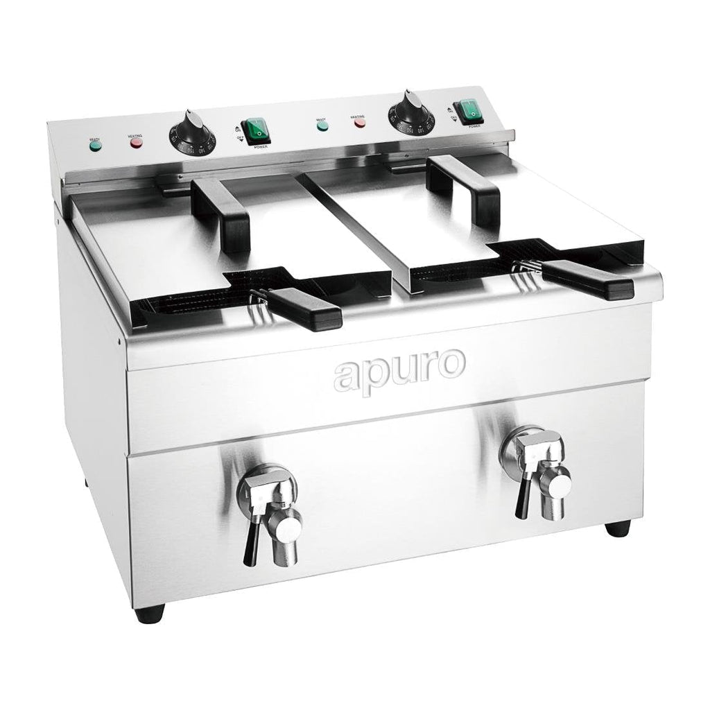 Double Induction Fryer - 2x3kW- Apuro CT012-A