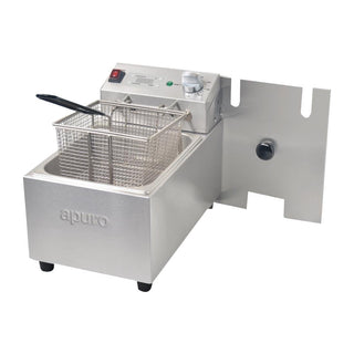 Single Tank Single Basket 5Ltr Countertop Fryer with Timer 2.2kW- Apuro FS498-A