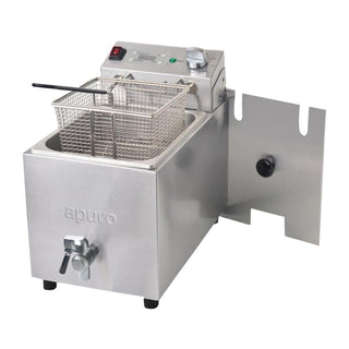 Single Tank Single Basket 8Ltr Countertop Fryer with Timer 2.9kW- Apuro FC374-A