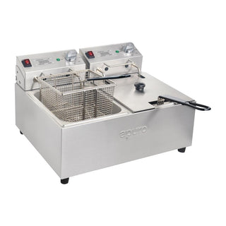 Twin Tank Twin Basket 2x 5Ltr Countertop Fryer with Timer 2x 2.2kW- Apuro FS499-A